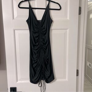 Fashion Nova Ruched Black Dress | Size M